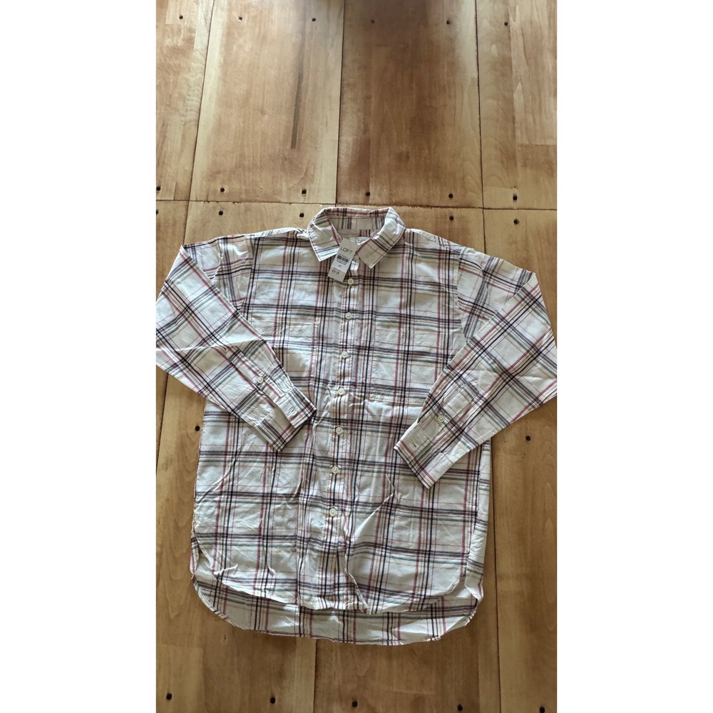 LOFT Womens XS Plaid Button Down Shirt Long Sleeve Cotton Modal Multi Color New‎